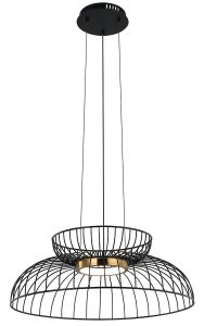 Viokef Φωτιστικό Οροφής Led Μεταλλικό Μαύρο Ø50 Εκ.  Igor 4303800