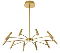 Viokef Δεκάφωτο Φωτιστικό Οροφής Led Μεταλλικό Χρυσό Ø80 Εκ. Secret 4309001 - Dimmable