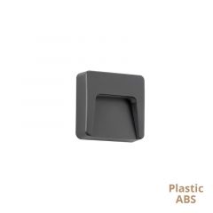 Viokef Απλίκα Τοίχου Led Εξωτερικού Χώρου Ανθρακί 8x8 Εκ. Cop 4308800