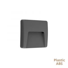 Viokef Απλίκα Τοίχου Led Εξωτερικού Χώρου Ανθρακί 12x12 Εκ. Cop 4308900