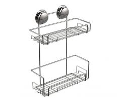 Sealskin ELEMENTALS Ράφι Διπλό Inox Με Βεντούζες 30 Εκ. I Chrome