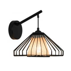 Viokef Φωτιστικό Τοίχου Μεταλλικό Μαύρο Ø65 Εκ. Mona 4306700