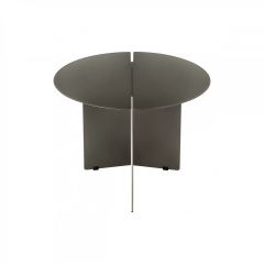 Blomus ORU Βοηθητικό Τραπέζι Ανοξείδωτο Ατσάλι Ø50x40 - Burned metal, metallic finish