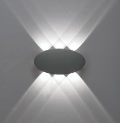 Viokef Απλίκα Εξωτερικού Χώρου LED Αλουμινίου Ανθρακί Oval Smooth 4285100