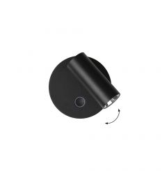 Viokef Φωτιστικό Τοίχου Led Μεταλλικό Μαύρο Ø8,6 Εκ. Tara 4319601 - Dimmable