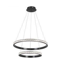 Viokef Φωτιστικό Οροφής Led Κρυστάλλινο/Μεταλλικό Μαύρο Ø62 Εκ. Oriana 4323700