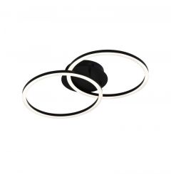 Viokef Δίφωτη Πλαφονιέρα Led Μεταλλική Μαύρη 53 Εκ. Livia 4324400