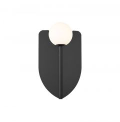 Viokef Φωτιστικό Τοίχου Γυάλινο/Μεταλλικό Μαύρο Fedora 4325100