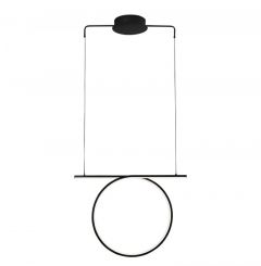 Viokef Φωτιστικό Οροφής Ράγα Led Μεταλλικό Μαύρο 56 Εκ. Kelsi 4325700