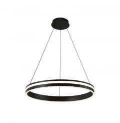 Viokef Φωτιστικό Οροφής Led Μεταλλικό Μαύρο Ø60 Εκ. Nesos 4326000