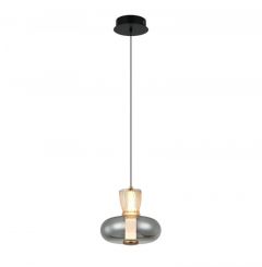 Viokef Φωτιστικό Οροφής Led Γυάλινο Φιμέ/Μελί Ø22 Εκ. Sirel 4326700