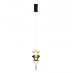 Viokef Φωτιστικό Οροφής Led Γυάλινο Λευκό/Φιμέ 29,5 Εκ. Venera 4327000