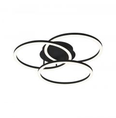 Viokef Τρίφωτη Πλαφονιέρα Led Μεταλλική Μαύρη 53,5 Εκ. Livia 4324500