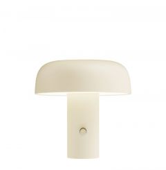 Viokef Επιτραπέζιο Φωτιστικό Led Μεταλλικό Μπεζ Ø30 Εκ. Deva 4326400 - Dimmable