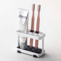 Yamazaki Θήκη Για Οδοντόβουρτσες Μεταλλική Λευκή Tower 11x5x8