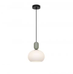 Viokef Φωτιστικό Οροφής Γυάλινο Λευκό/Πράσινο Ø20 Εκ. Valisia 4328300