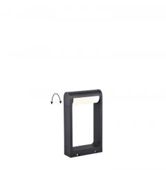 Viokef Κολωνάκι Led Ανοξείδωτο Ατσάλι Ανθρακί 30 Εκ. Randal 4332500