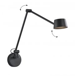 Viokef Φωτιστικό Τοίχου Led Μεταλλικό Μαύρο Savina 4329600 - Dimmable