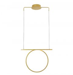 Viokef Φωτιστικό Οροφής Ράγα Led Μεταλλικό Χρυσό 56 Εκ. Kelsi 4325701