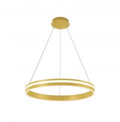 Viokef Φωτιστικό Οροφής Led Μεταλλικό Χρυσό Ø60 Εκ. Nesos 4326000