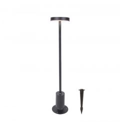 Viokef Χωνευτός Στήλος Κήπου Led Με Βάση και Καρφί Ανθρακί 50 Εκ. Tango 4333000