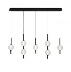 Viokef Φωτιστικό Οροφής Ράγα Led Γυάλινο/Μεταλλικό Μαύρο 105 Εκ. Abeona 4330400