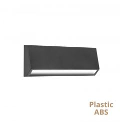 Viokef Φωτιστικό Τοίχου Led Abs Ανθρακί 22 Εκ. Karma 4333500