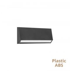 Viokef Φωτιστικό Τοίχου Led Abs Ανθρακί 16 Εκ. Karma 4333400