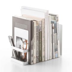 Yamazaki Βιβλιοστάτης Μεταλλικός Λευκός Σετ 2 Τμχ Tower 12x15x18