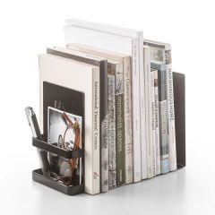 Yamazaki Βιβλιοστάτης Μεταλλικός Μαύρος Σετ 2 Τμχ Tower 12x15x18