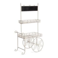 Bizzotto Lexi Ραφιέρα "Τρόλεϊ" Μεταλλική Λευκή 82x64x165h