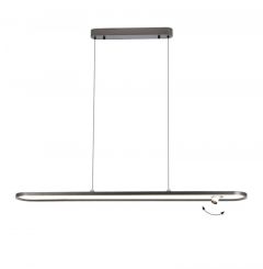 Viokef Φωτιστικό Οροφής Ράγα Led Μεταλλικό Γκρι 120 Εκ. Valeria 4336800