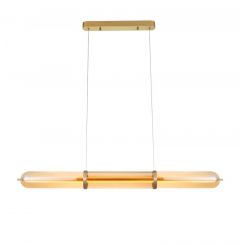 Viokef Φωτιστικό Οροφής Ράγα Led Γυάλινο Μελί 120 Εκ. Eliana 4338900