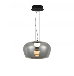 Viokef Φωτιστικό Οροφής Led Γυάλινο Φιμέ Ø38 Εκ. Nadia 4339000