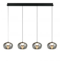 Viokef Τετράφωτο Φωτιστικό Οροφής Ράγα Led Γυάλινο Φιμέ 92 Εκ. Nadia 4339200