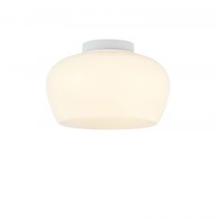 Viokef Πλαφονιέρα Γυάλινη Λευκή Ø38 Εκ. Nadia 4339401