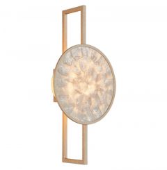 Viokef Φωτιστικό Τοίχου Από Κοχύλια Λευκό/Χρυσό 60 Εκ. Elyra 4339800