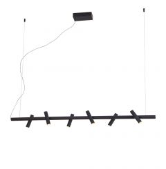 Viokef Φωτιστικό Οροφής Ράγα Led Μεταλλικό Μαύρο Clio 4343100