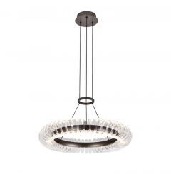 Viokef Φωτιστικό Οροφής Led Ακρυλικό/Μεταλλικό Γκρι Ø60 Εκ. Alba 4337000