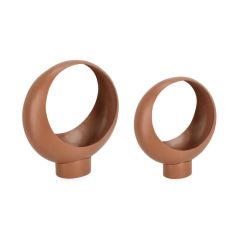 Bizzotto Keyra Κασπώ Μεταλλικά Καφέ Σετ 2 Τμχ 31x14x33 Εκ.