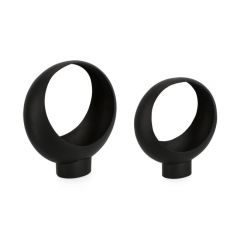 Bizzotto Keyra Κασπώ Μεταλλικά Μαύρο Σετ 2 Τμχ 31x14x33 Εκ.