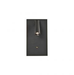 Viokef Φωτιστικό Τοίχου Αλουμινίου Μαύρο Bonny 4343800 - Dimmable