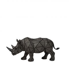Espiel Φιγούρα Ρινόκερου Γεωμετρική Μαύρη 25,5x8,3x13 Εκ. Κωδικός: CIN106