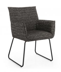 Bizzotto Evelyn Καρέκλα Υφασμάτινη Ανθρακί 64x60x88 Εκ.
