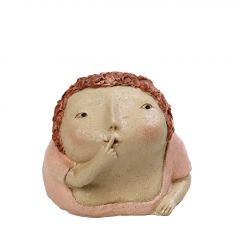 Espiel Διακοσμητική Φιγούρα Γυναίκας Polyresin Ροζ 12,5x11,7x11,3 Κωδικός: ZAX201