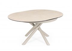 Bizzotto Adea Beige/Veined Ext Table D120/160 Ø120-160a - 120b - 76h