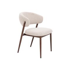 Bizzotto Cassandra Chair Walnut/Beige 62a - 57b - 80h - 45h1