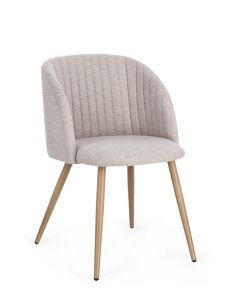Bizzotto Queen Taupe/Nat Chair 53a - 57b - 81,5h - 49h1
