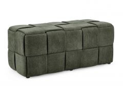 Bizzotto Orlyn Ταμπουρέ Υφασμάτινο Κοτλέ Κυπαρισσί 94x40x40