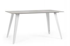 Bizzotto Arjeta Τραπέζι Φαγητού Μεταλλικό/Κεραμικό Λευκό 140x80x76